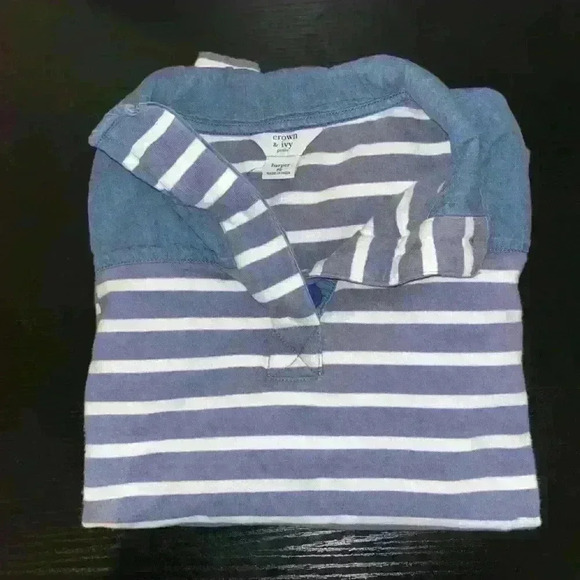 Women’s Crown & Ivy Long Sleeve Shirt Size PS - Picture 1 of 4